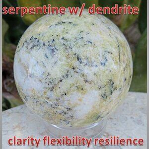 70mm serpentine sphere with dendrite 02 clarity focus problem solving CHAKRA